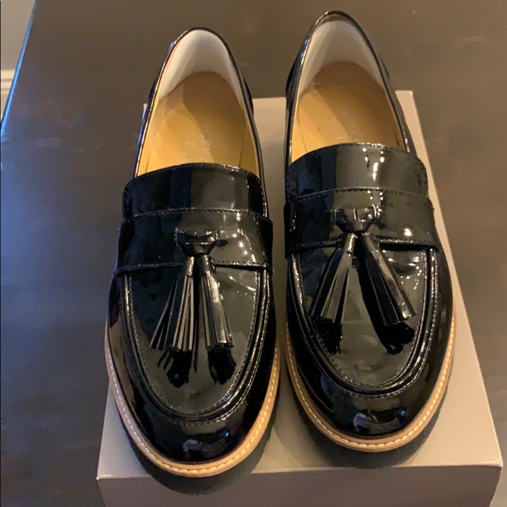 Black Patented Leather Loafers